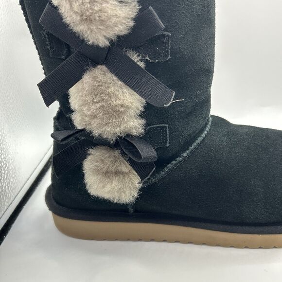 KOOLABURRA BY UGG VICTORIA TALL BLACK SOFT SUEDE FUR WOMENS BOOTS SIZE US 10 - Picture 8 of 16